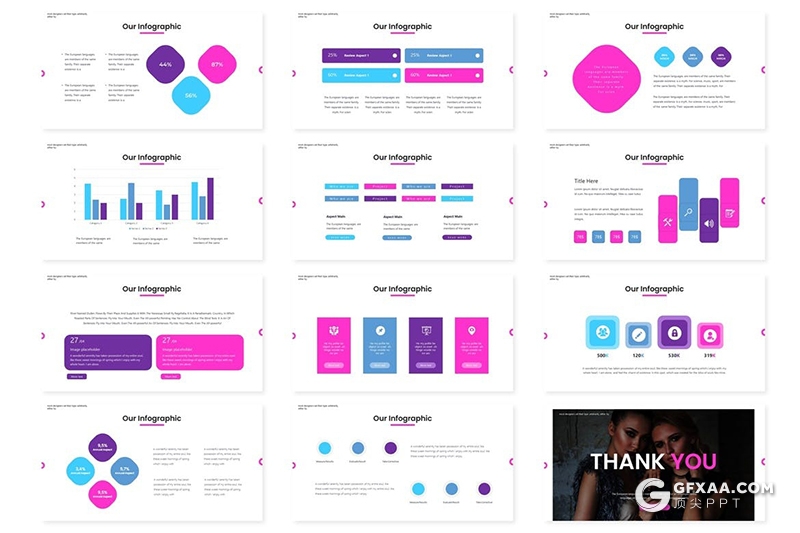 30页时尚服装秀服装行业调研分析Google slides模板5种配色 - 顶尖PPT
