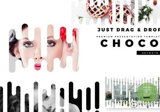 100页创意圆角矩形版式设计女性主题商务风格地图keynote模板 - 顶尖PPT