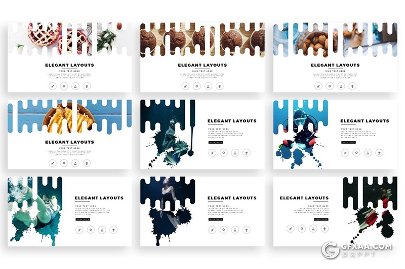 100页创意圆角矩形版式设计女性主题商务风格地图keynote模板 - 顶尖PPT