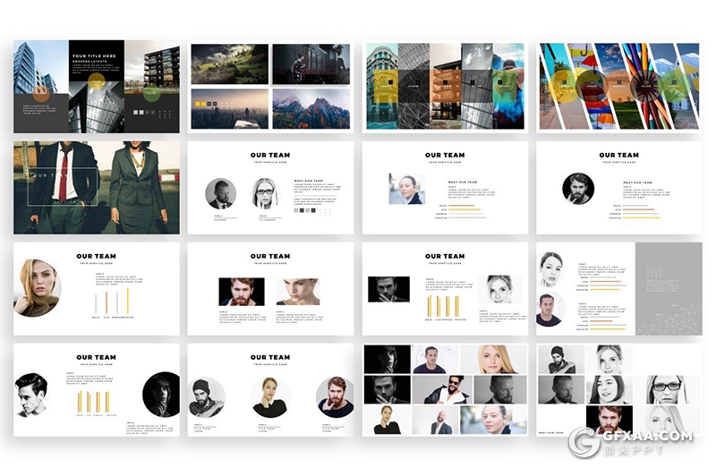 100页创意圆角矩形版式设计女性主题商务风格地图keynote模板 - 顶尖PPT