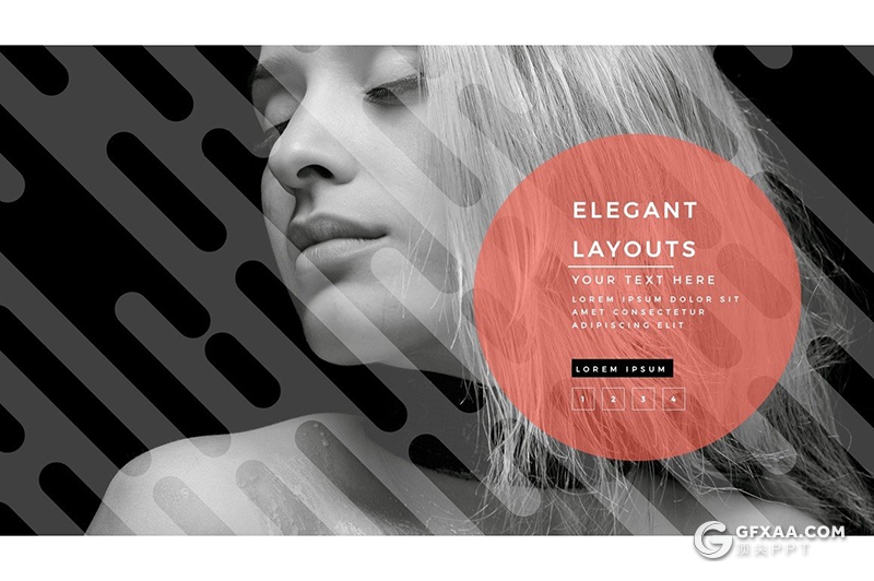 100页创意圆角矩形版式设计女性主题商务风格地图keynote模板 - 顶尖PPT