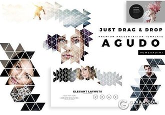 100页菱形组合设计商务数据图表团队介绍图片展示keynote模板 - 顶尖PPT