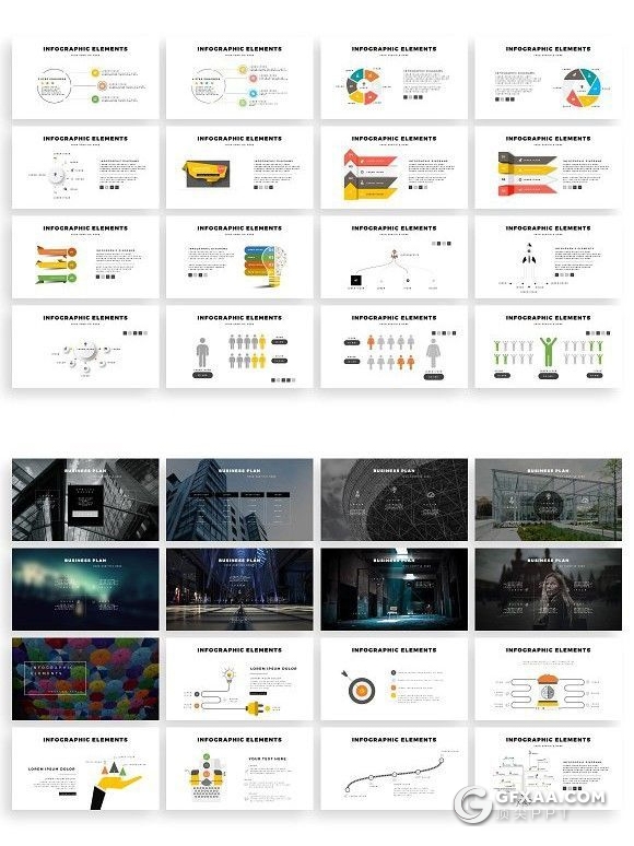 100页菱形组合设计商务数据图表团队介绍图片展示keynote模板 - 顶尖PPT