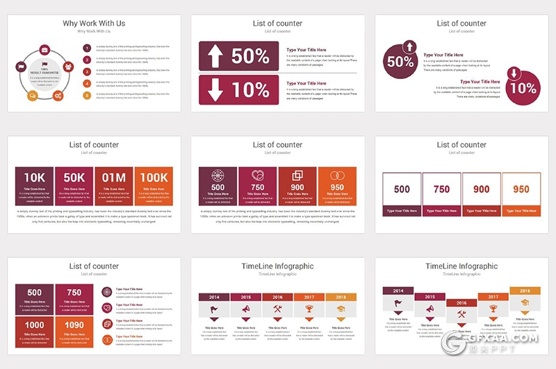 191页国外商务风格企业团队简介发展历程项目合作多用途PPT模板10种配色 - 顶尖PPT