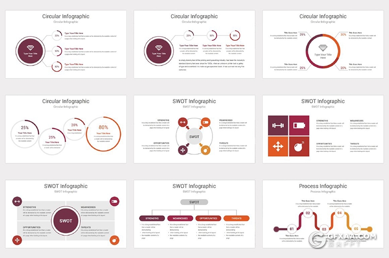 191页国外商务风格企业团队简介发展历程项目合作多用途PPT模板10种配色 - 顶尖PPT