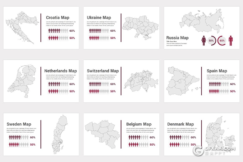 191页国外商务风格企业团队简介发展历程项目合作多用途PPT模板10种配色 - 顶尖PPT