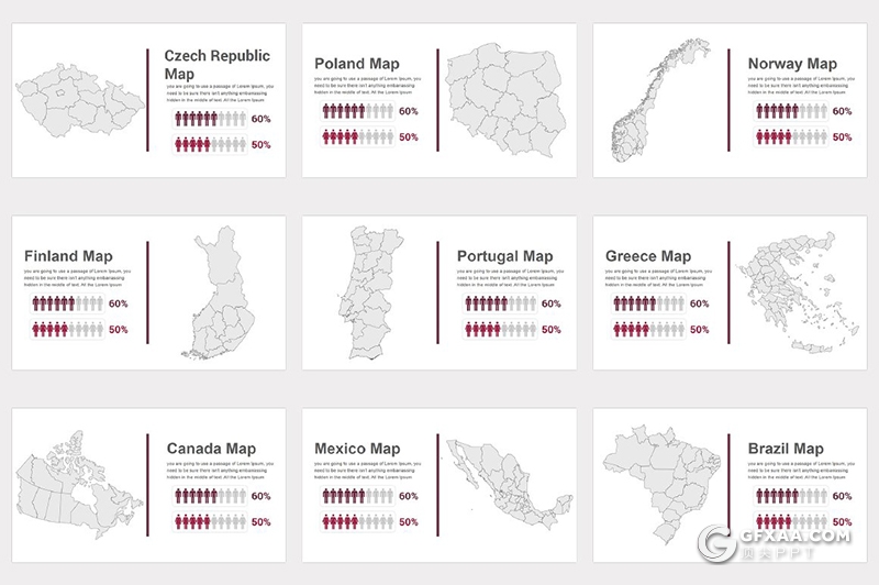 191页国外商务风格企业团队简介发展历程项目合作多用途PPT模板10种配色 - 顶尖PPT
