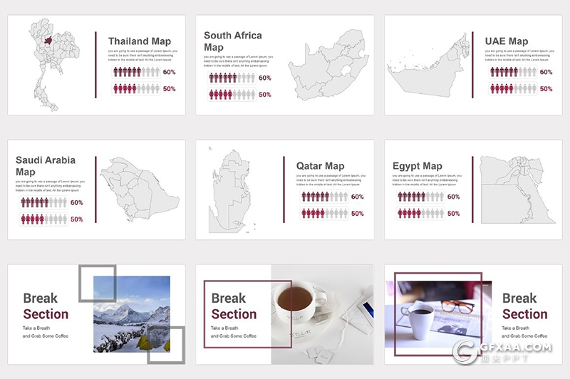 191页国外商务风格企业团队简介发展历程项目合作多用途PPT模板10种配色 - 顶尖PPT