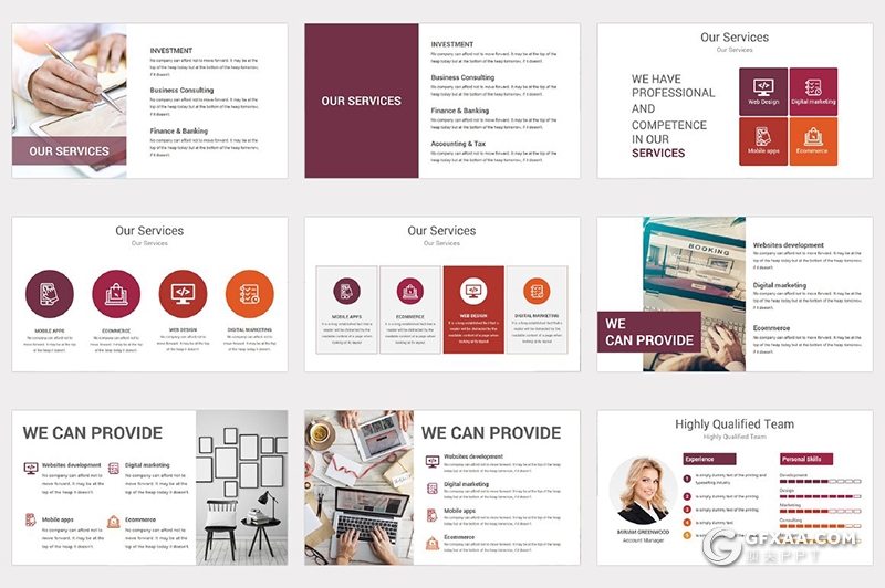 191页国外商务风格企业团队简介发展历程项目合作多用途PPT模板10种配色 - 顶尖PPT