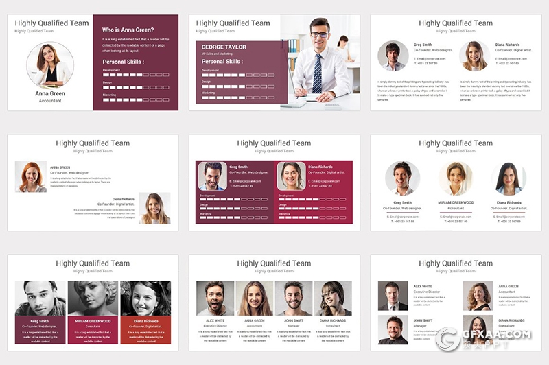 191页国外商务风格企业团队简介发展历程项目合作多用途PPT模板10种配色 - 顶尖PPT