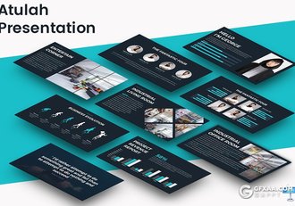 30页扁平化业务团队介绍展示keynote模板10种配色 - 顶尖PPT