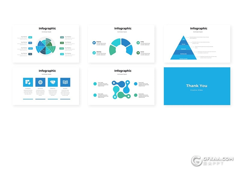 30页国外扁平化企业团队简介PPT模板5种主题配色 - 顶尖PPT