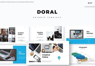 30页国外扁平化企业团队简介keynote模板5种主题配色 - 顶尖PPT