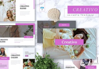 30页简约女性主题keynote模板5种配色 - 顶尖PPT