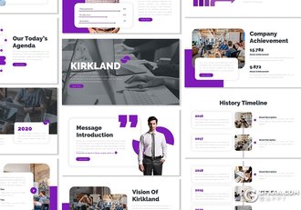 30页国外商务公司会议项目报告商务合作通用PPT模板5种配色 - 顶尖PPT