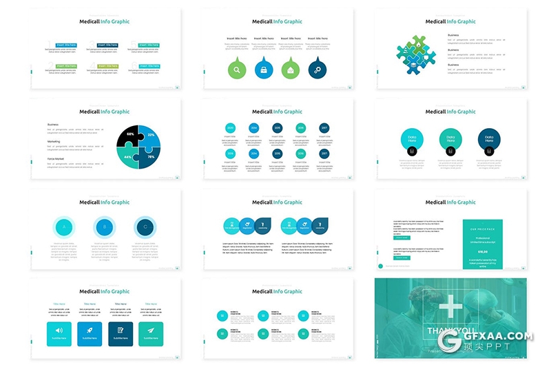 30页医院医疗行业医学研究主题PPT模板5种配色 - 顶尖PPT