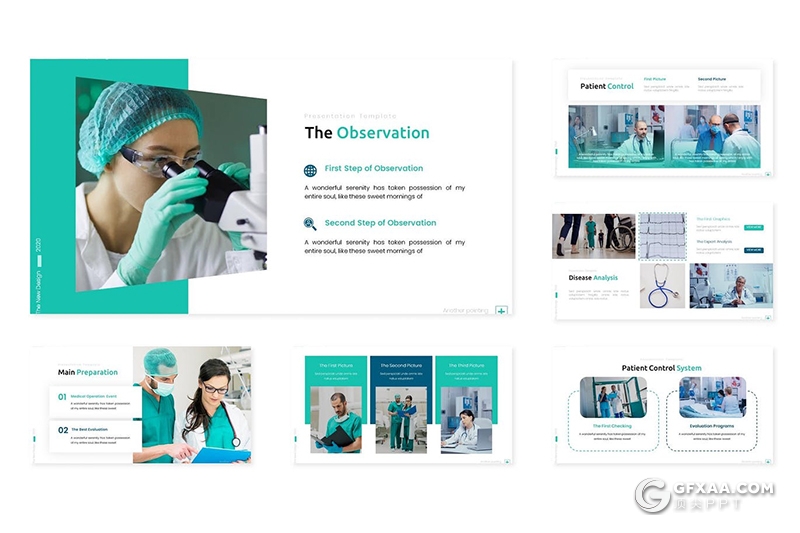 30页医院医疗行业医学研究主题PPT模板5种配色 - 顶尖PPT