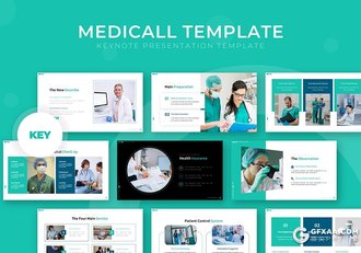 30页医院医疗行业医学研究主题keynote模板5种配色 - 顶尖PPT