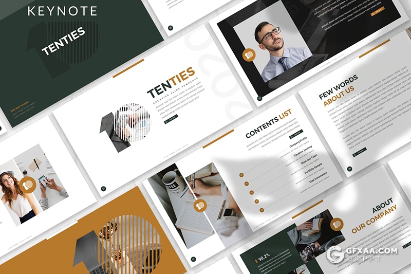 30页企业10周年活动策划企业团队简介通用keynote模板 - 顶尖PPT