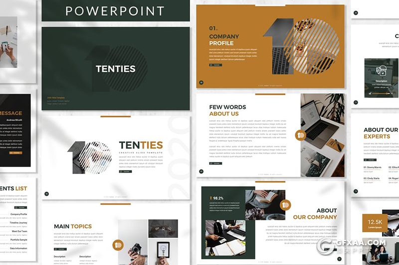 30页企业10周年活动策划企业团队简介通用PPT模板 - 顶尖PPT