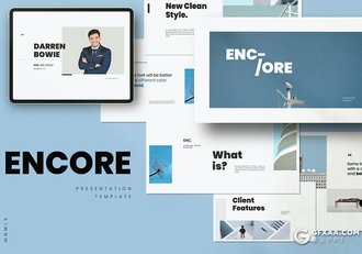 30页极简唯美风格企业图片项目展示PPT模板 - 顶尖PPT