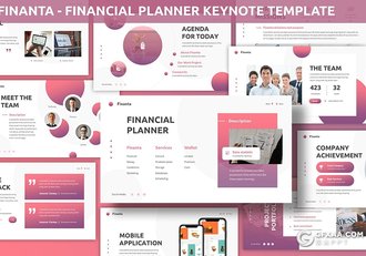 30页财务规划财报报告数据分析keynote模板 包含4:3与16:9 - 顶尖PPT