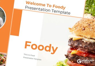 36页国外橙色餐饮美食行业数据分析展示keynote模板 - 顶尖PPT