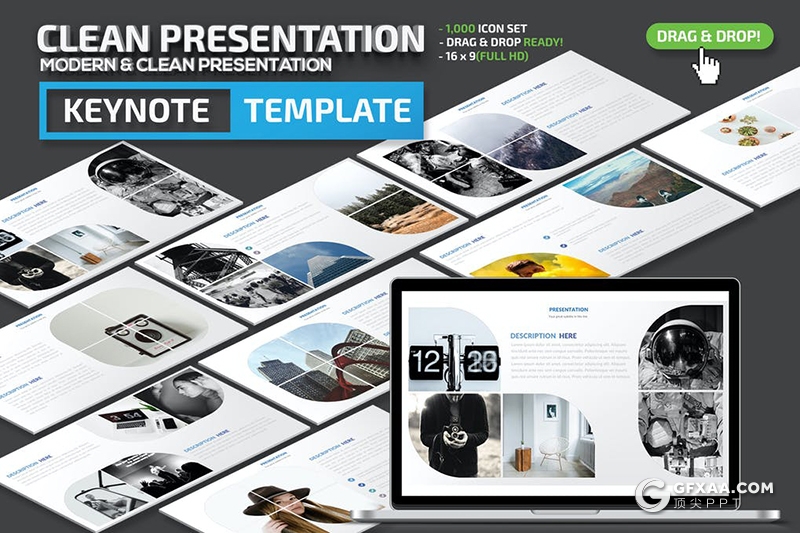 37页创意图片展示国外keynote模板 - 顶尖PPT