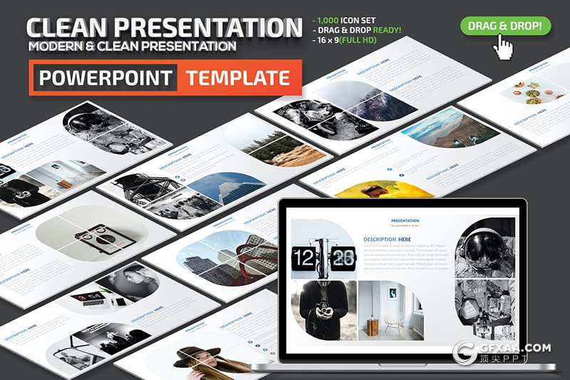 37页创意图片展示国外PPT模板 - 顶尖PPT