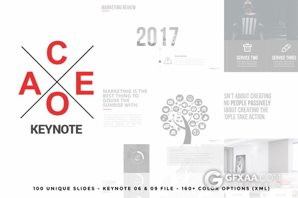 100页极简艺术风格keynote模板 - 顶尖PPT