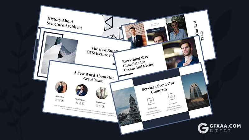 36页简约范国外商务商业项目展示合作Google slides模板 - 顶尖PPT