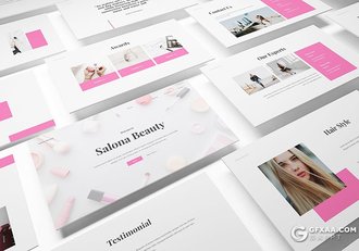 30页粉色女性美容美妆行业主题PPT模板 - 顶尖PPT