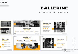 30页5种配色时尚芭蕾舞蹈宣传展示Google slides模板 - 顶尖PPT