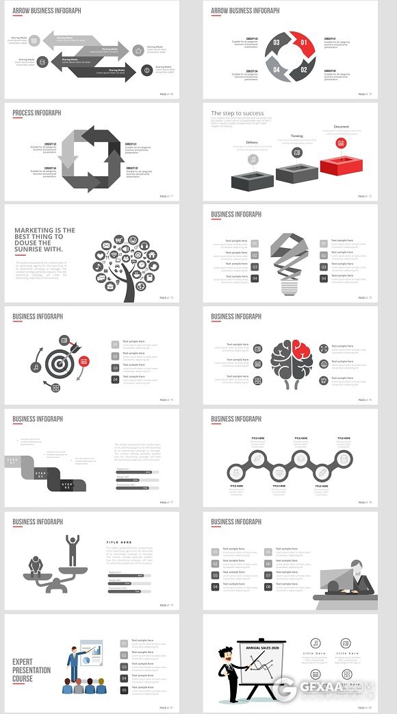 100页极简艺术风格keynote模板 - 顶尖PPT