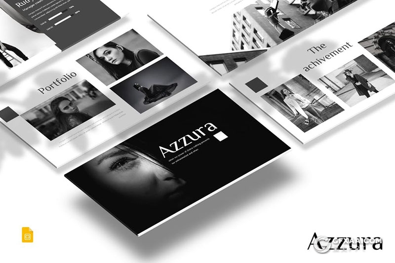 30页黑色时尚服装秀女性主题Google slides模板 - 顶尖PPT