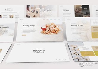 30页国外简约风格西式糕点烘培展示keynote模板 - 顶尖PPT