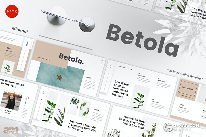 30页极简时尚文艺小清新风格PPT模板 - 顶尖PPT