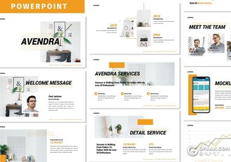 30页欧美商务业务合作项目展示公司简介PPT模板 - 顶尖PPT