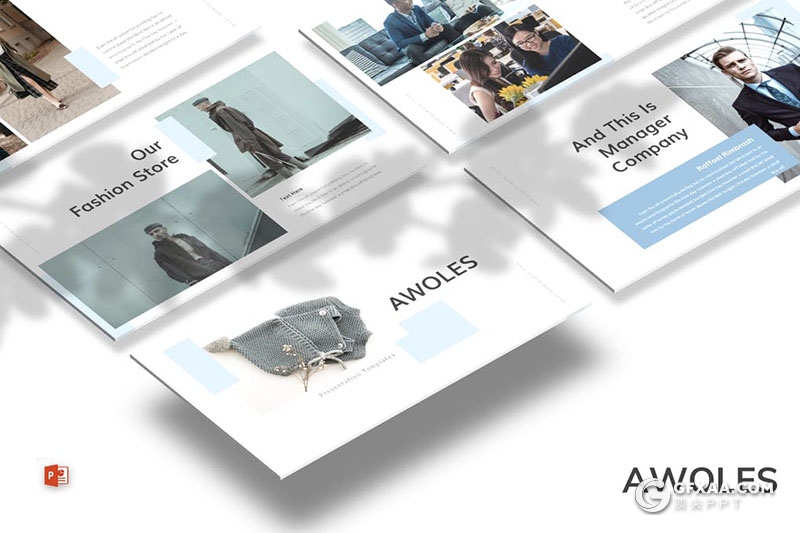 30页极简风格企业团队人员简介商务风格PPT模板 - 顶尖PPT