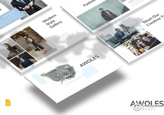 30页极简风格企业团队人员简介商务风格Google slides模板 - 顶尖PPT