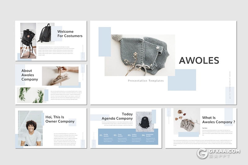 30页极简风格企业团队人员简介商务风格PPT模板 - 顶尖PPT