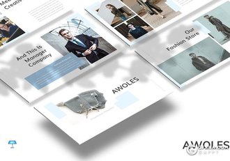 30页极简风格企业团队人员简介商务风格keynote模板 - 顶尖PPT