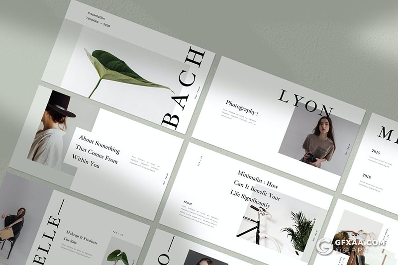 35页极简时尚流行风格Google slides模板 - 顶尖PPT