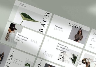 35页极简时尚流行风格PPT模板 - 顶尖PPT