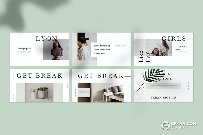 35页极简时尚流行风格Google slides模板 - 顶尖PPT