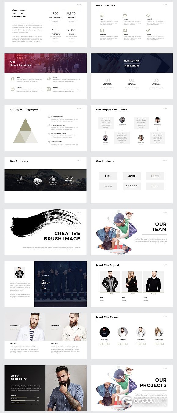 80多页极简艺术商务风格keynote模板 - 顶尖PPT