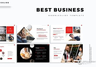 30页商务风格企业简介项目合作业务洽谈工作汇报Google slides模板5种配色 - 顶尖PPT