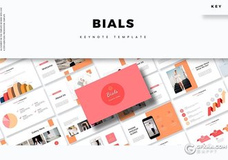 30页简约范时尚服装秀时尚模特写真keynote模板5种配色 - 顶尖PPT