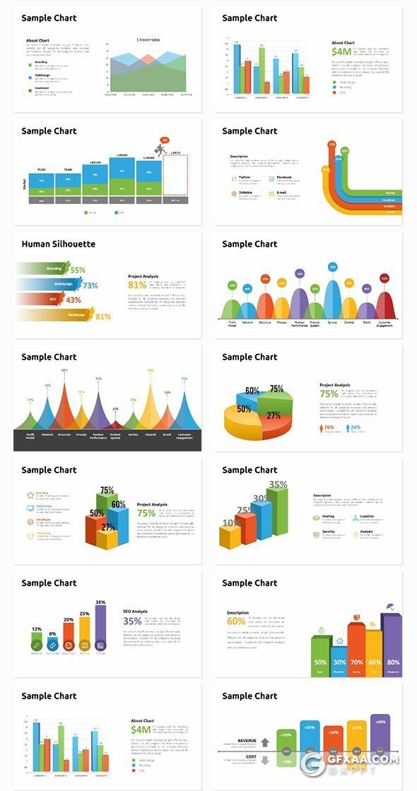 300页国外商务数据图表创意信息图形ppt模板超级ppt图形大合集 - 顶尖PPT