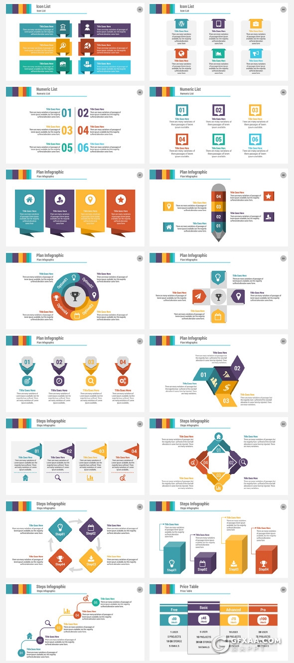 20种配色4种尺寸154页欧美商务数据图形企业介绍业务合作PPT模板 - 顶尖PPT